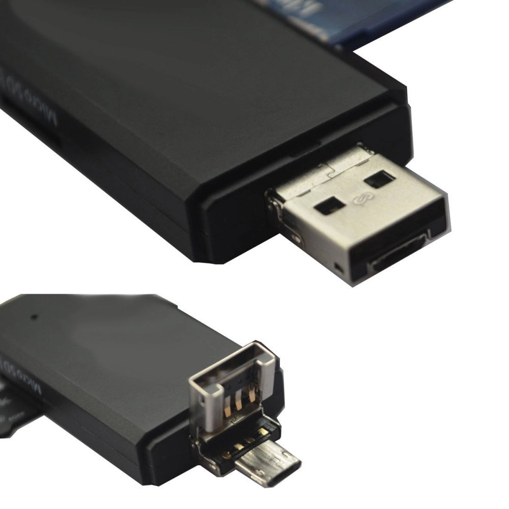 Trade Shop - Tipo-c Adattatore Otg Micro Usb Usb 2.0 Sd Micro Sd Card Reader Pc Smartphone -