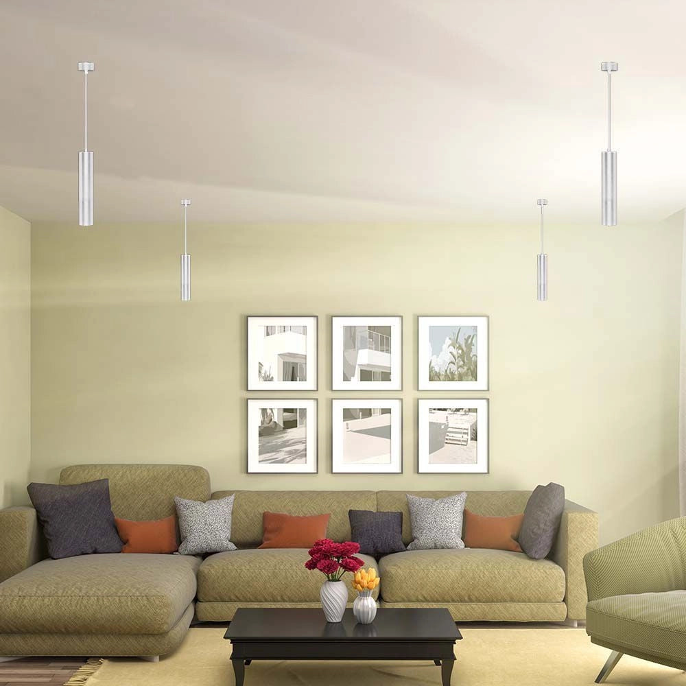 Lampada a sospensione bianca tubo alluminio GU10 V-TAC VT-976