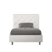 Letto 1 Piazza e Mezzo 120x190 cm Senza Rete Priya Bianco