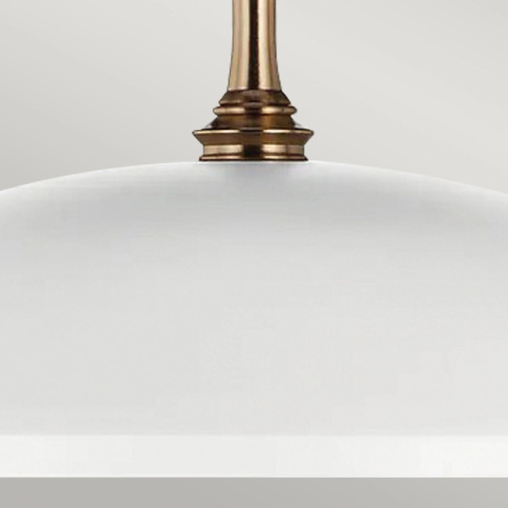 Lampada a sospensione minimal oro, paralume bianco E27