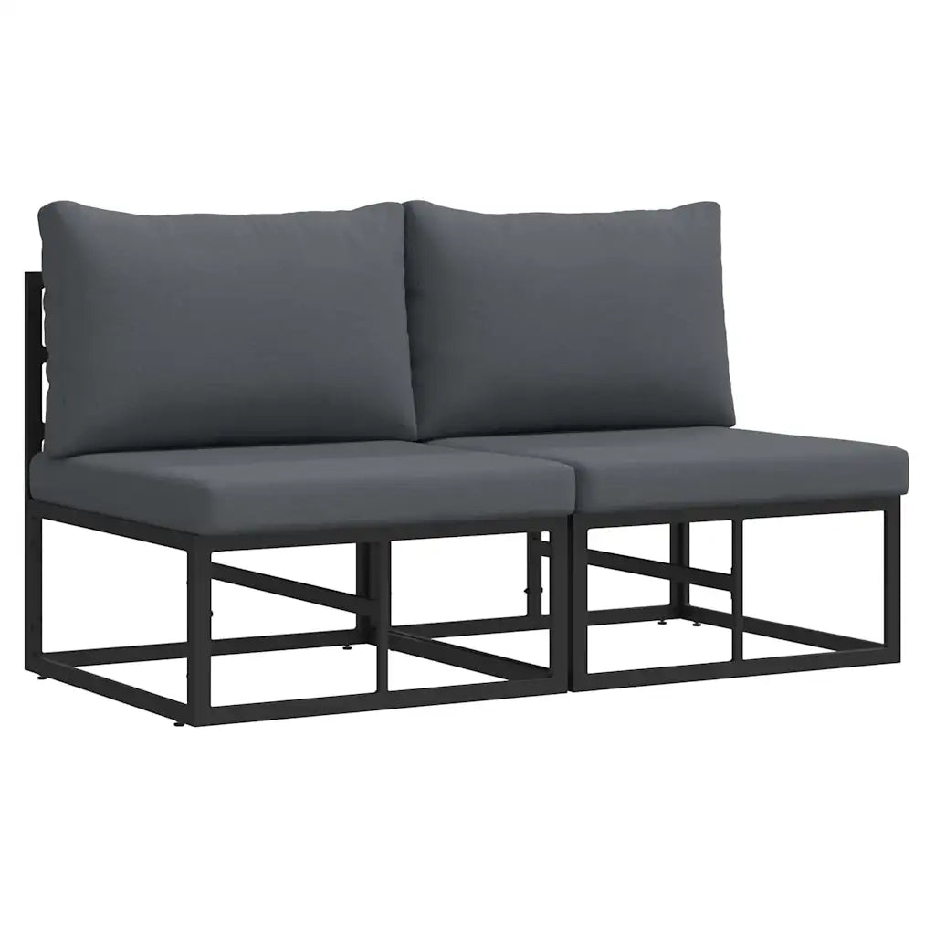 Mobili da Esterno 2 Pezzo Nero e antracite 70 x 71,5 x 71 cm 42008026