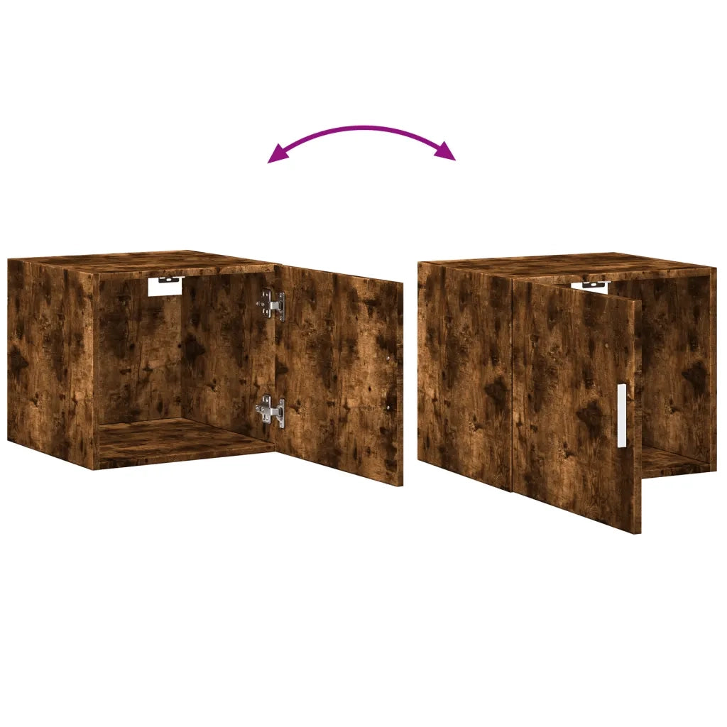 Armadietto a Muro | Mobile a Parete Rovere Fumo 45x42,5x40 cm in Legno Multistrato