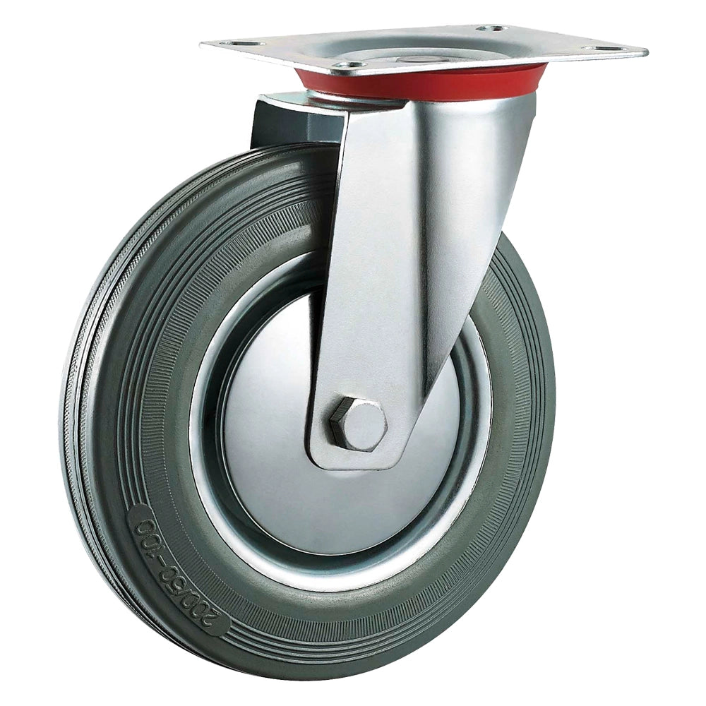 RUOTA PER CARRELLI ART. 80 ÃE¸ mm 160 - piastra mm 135 x 110 - capacitÃE kg 100  - UNIKO