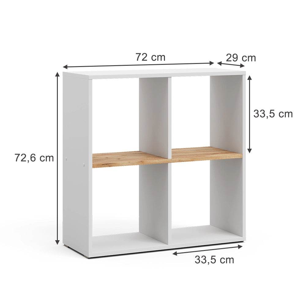 Vicco Scaffale Rovere bianco/dorato 72 x 72.6 cm