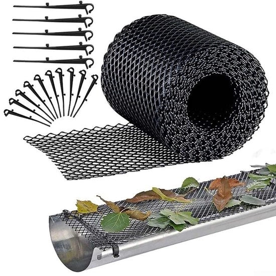 Guardia a gas per tubi di scarico - 15 cm x 6 m - Prevenzione di ostruzione - Protezione del tubo da sporcizia - Adatto per tubi di scarico per acque meteoriche