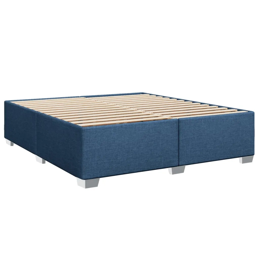 Giroletto a Molle con Materasso Blu 200x200 cm in Tessuto 3285164