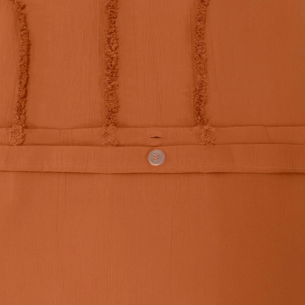 Set biancheria da letto in cotone terracotta, 2 posti