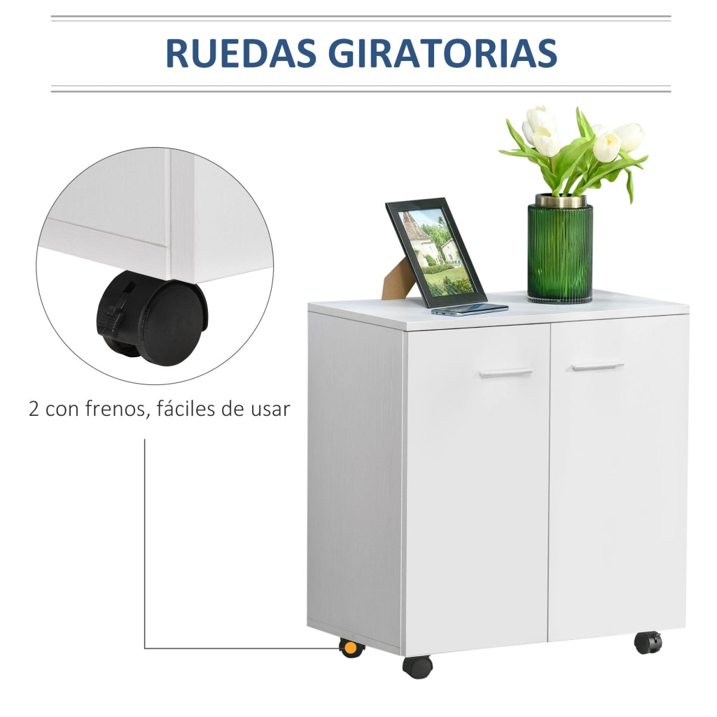 Mobile TV con Cassetti e Ruote ¨C Minimal ¨C Legno 60x35x65cm