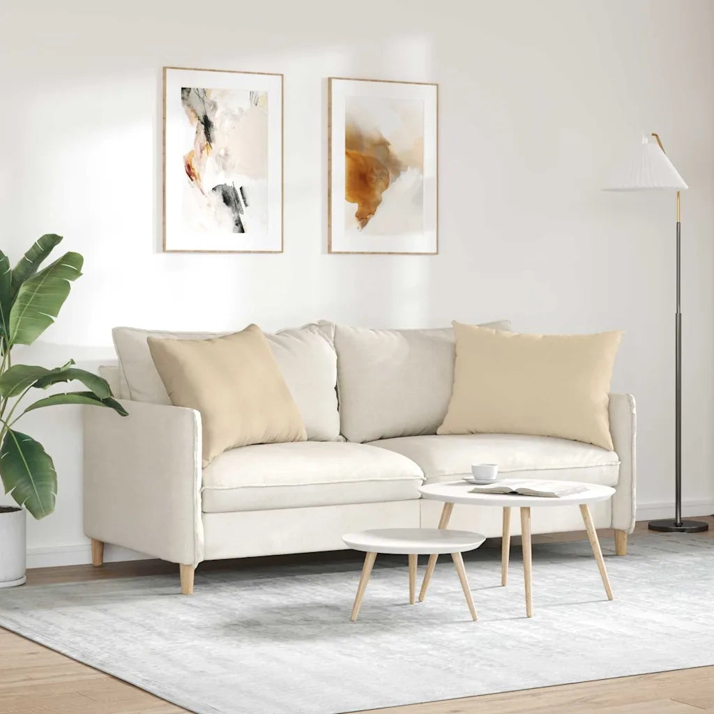 Cuscini da Divano 2 pcs Crema 70 x 50 cm Tessuto 42013772