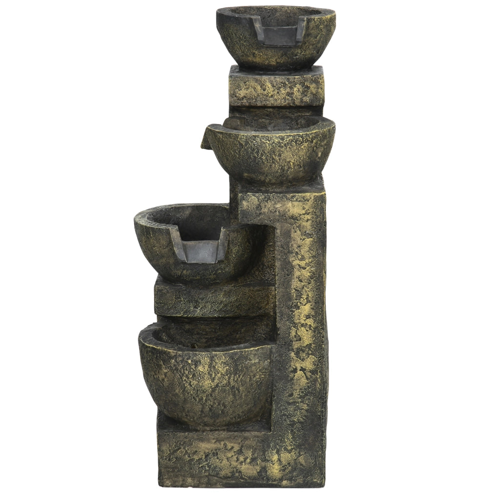 Fontana a Cascata a 4 Livelli 5W ¨C Minimal ¨C Multicolore 25x24x60 cm