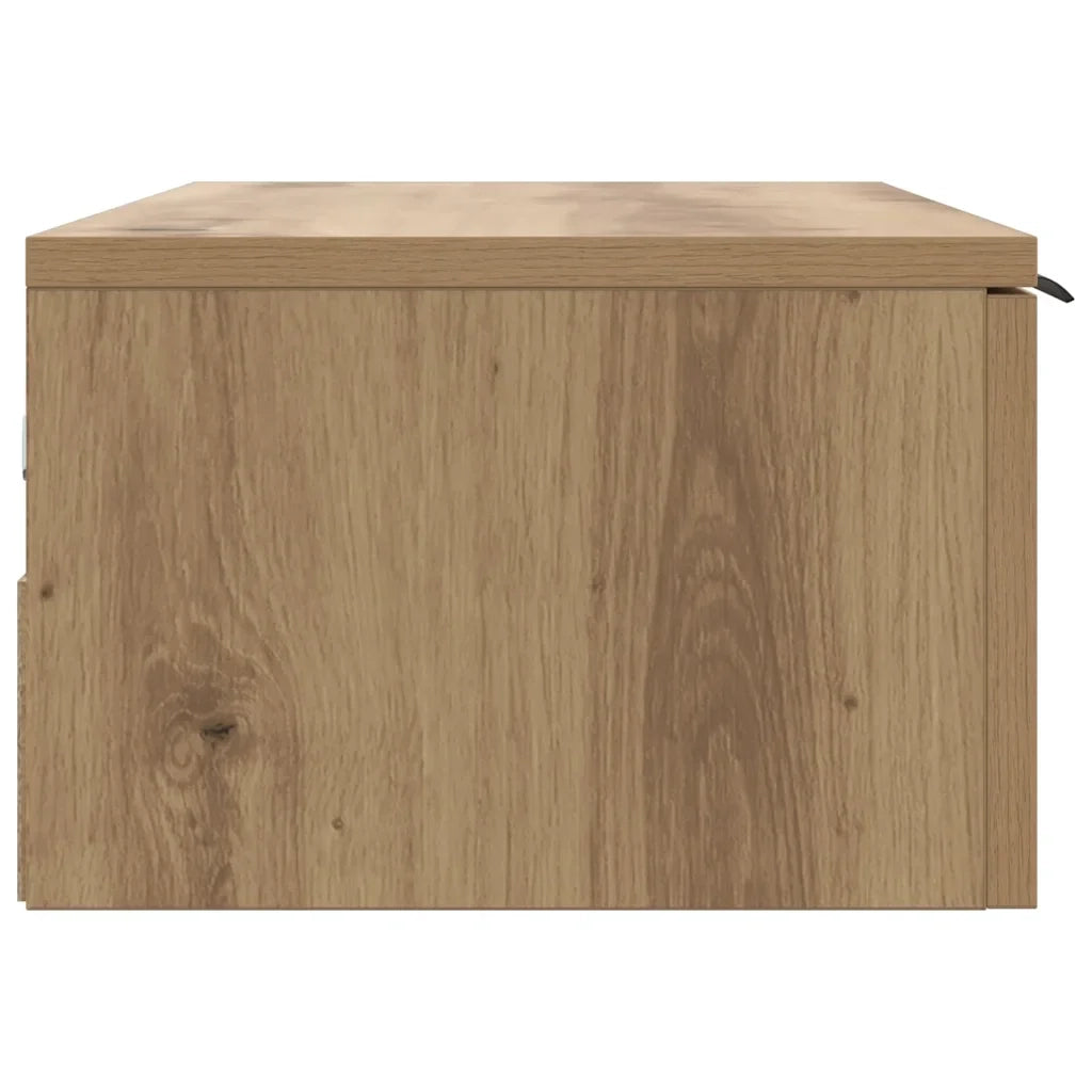 Mobiletto a muro in legno composito 68 x 30 x 20 cm versatile dal design elegante pratico per riporre oggetti realizzato a mano in legno di rovere 02_0050987