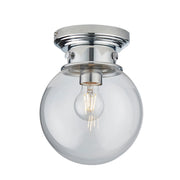 Plafoniera bagno minimal sfera vetro cromo E27 IP44