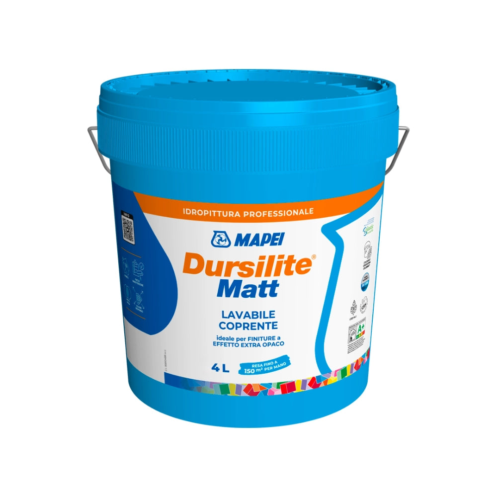 Dursilite gypsos 4 l idropittura antimuffa superlavabile per cartongesso