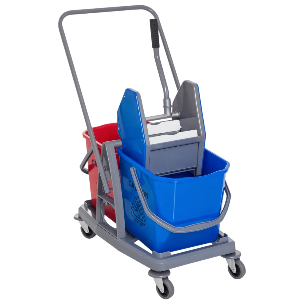 Carrello lavaggio professionale 2 secchi ¨C Minimal ¨C grigio 73x45x92 cm