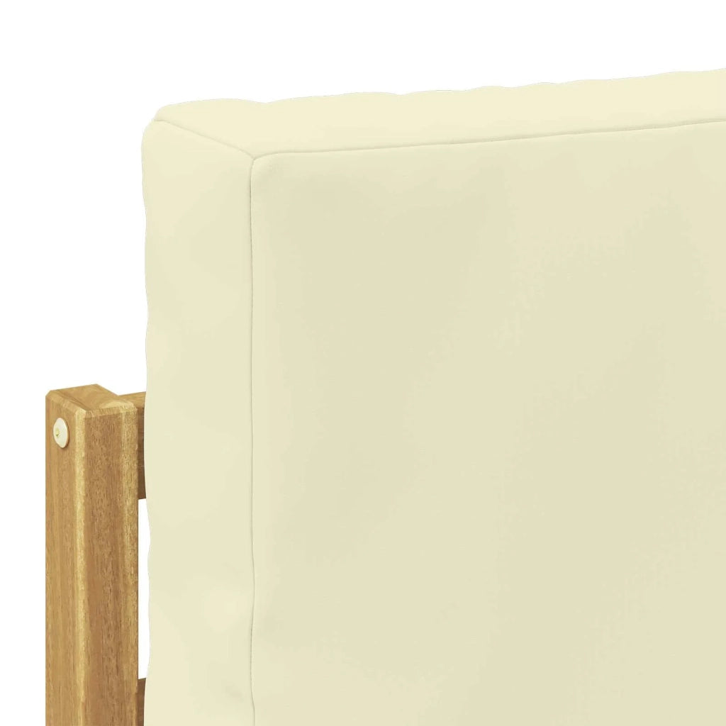 Set di divani da esterno 2 pcs Bianco e Crema Poliestere 3388174
