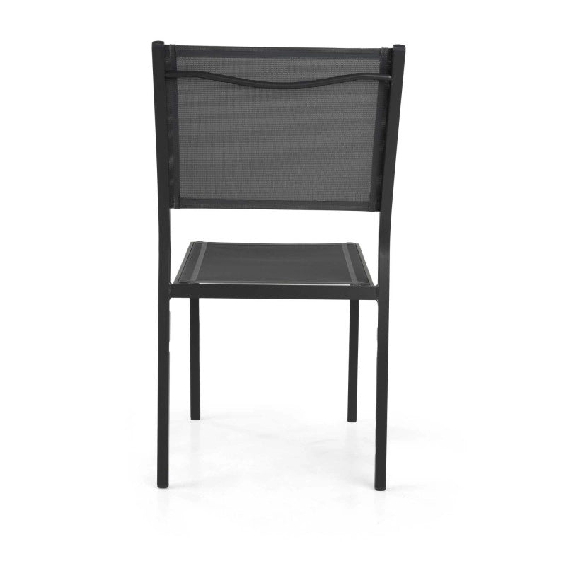 Sedia alluminio sullivan impilabile antracite cm 55x46h43/88