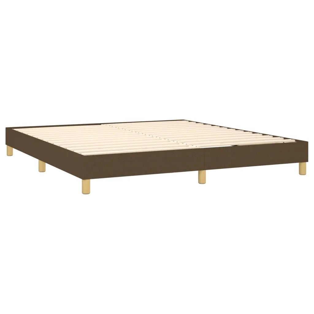 Letto a Molle Materasso e LED MarroneScuro 180x200cm in Tessuto 3133896