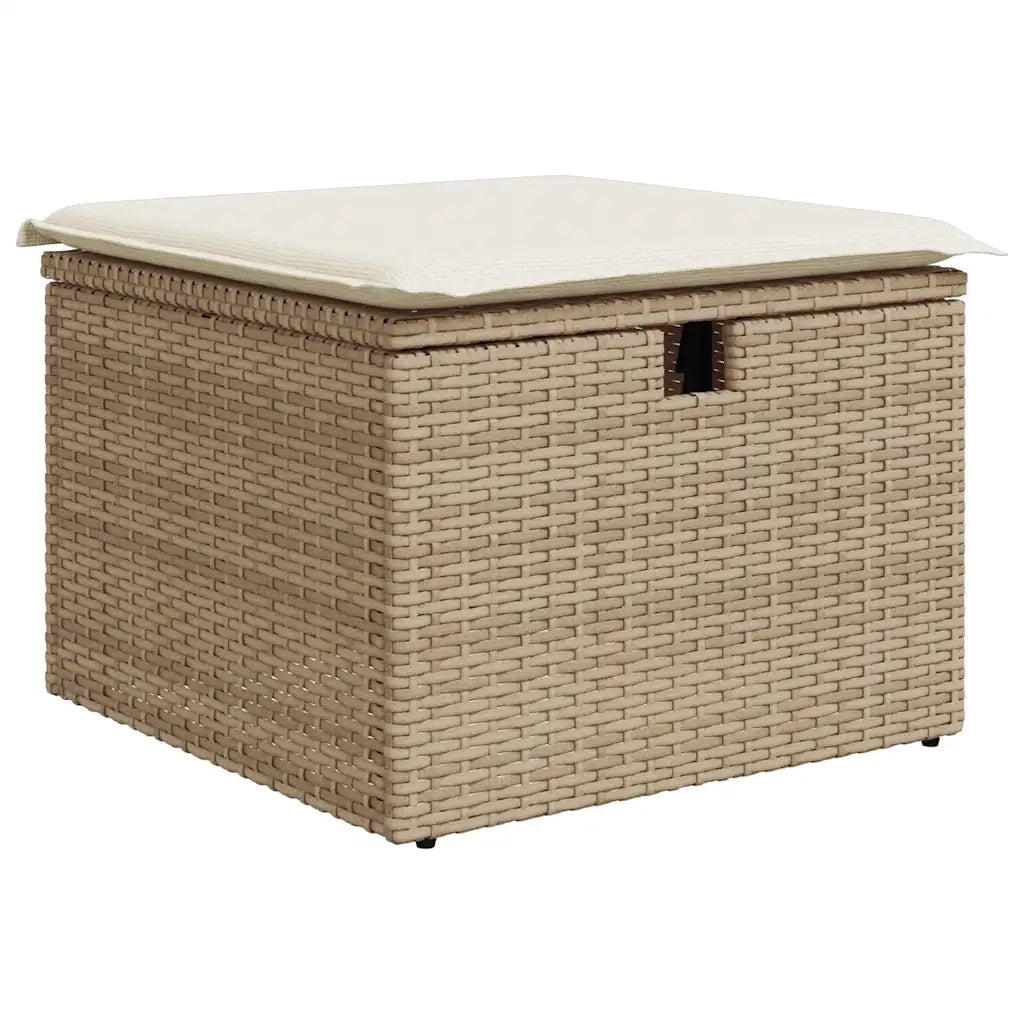 Set Divano da Giardino 5 pz con Cuscini Beige in Polyrattan 3328164