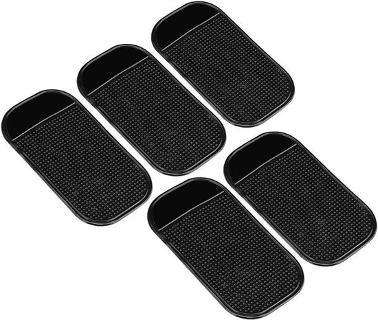 Pads antislip 5 pezzi, tenaglie antislip per supporto mobile del telefono nero opaco per bagno, cucina o ufficio