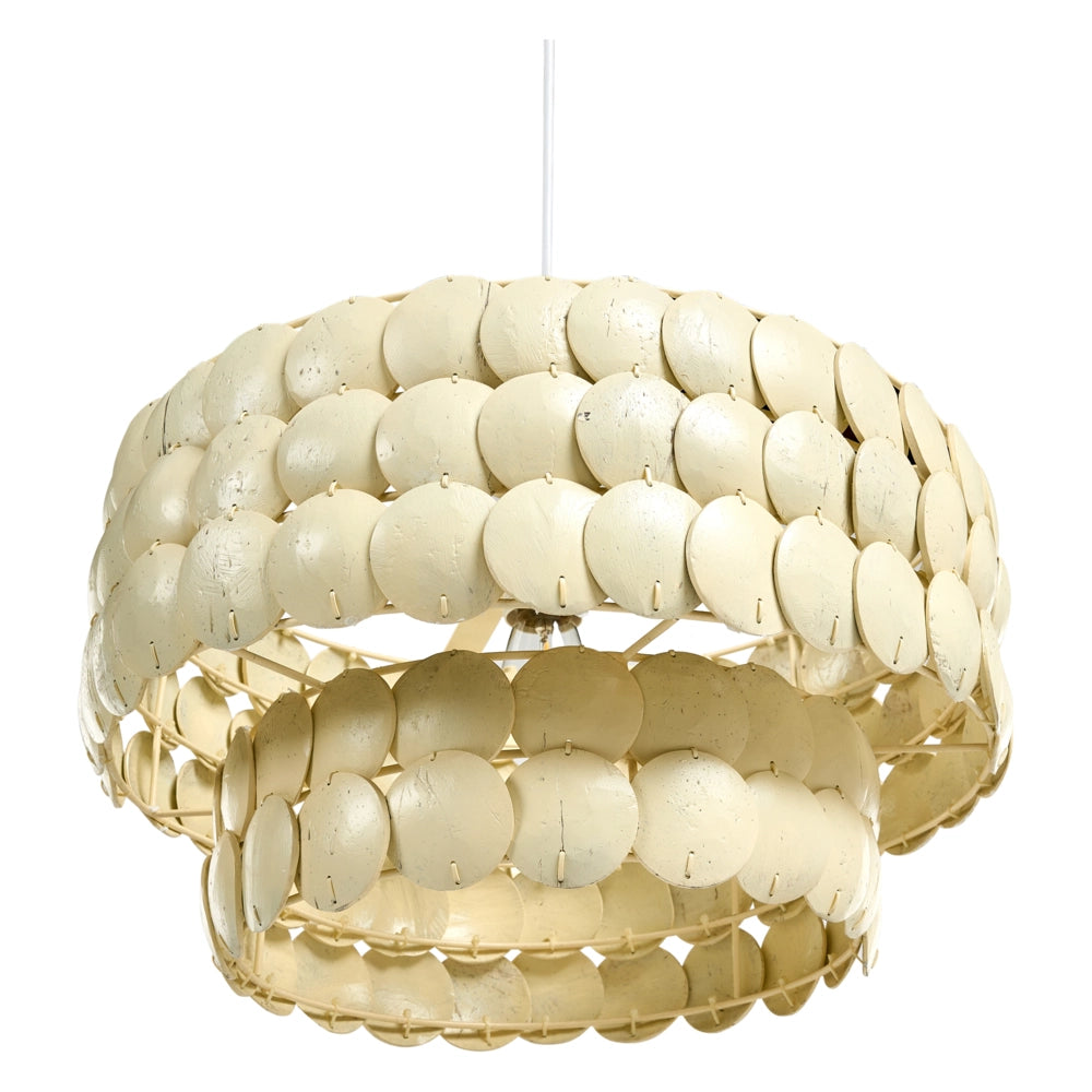Lampadario Luce Beige Coco Shells Lampada a sospensione Stile Boho