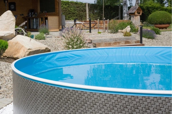Azuro 402 DL - 4,6mx 1,2m, RATTAN - senza scala e filtro, con fori fuori asse