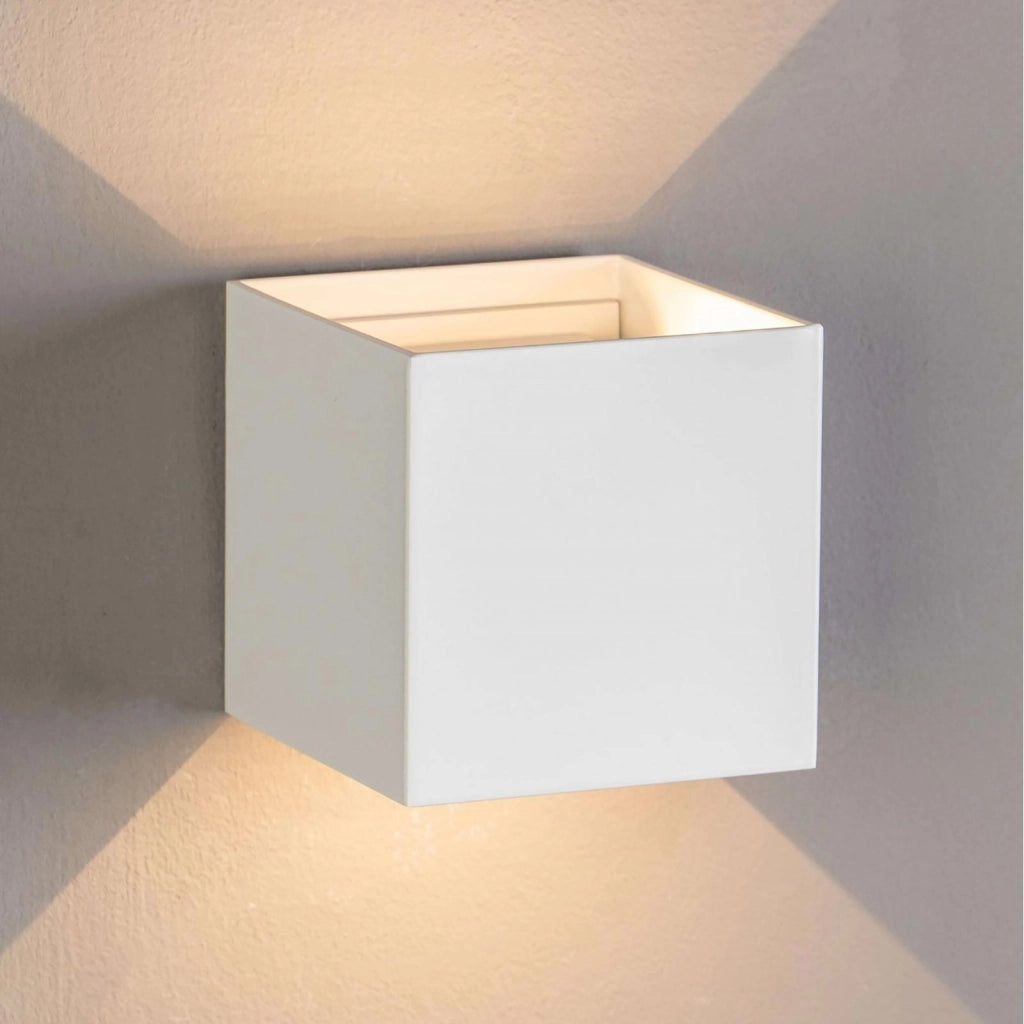 Applique cubo LED 40W doppio fascio luce esterni IP65 applique orientabile facciata ingresso giardino 4000 lumen 230V BIANCO 4000K
