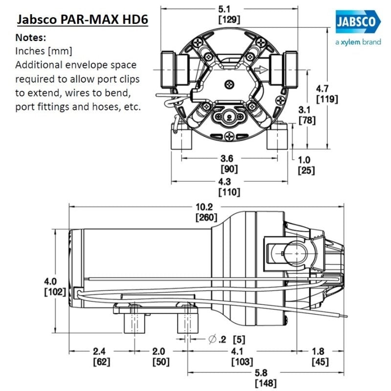 PAR MAX 6HD 12V 40PSI PAR MAX 6HD AUTOCLAVE PUMP - 60PSI - 24V