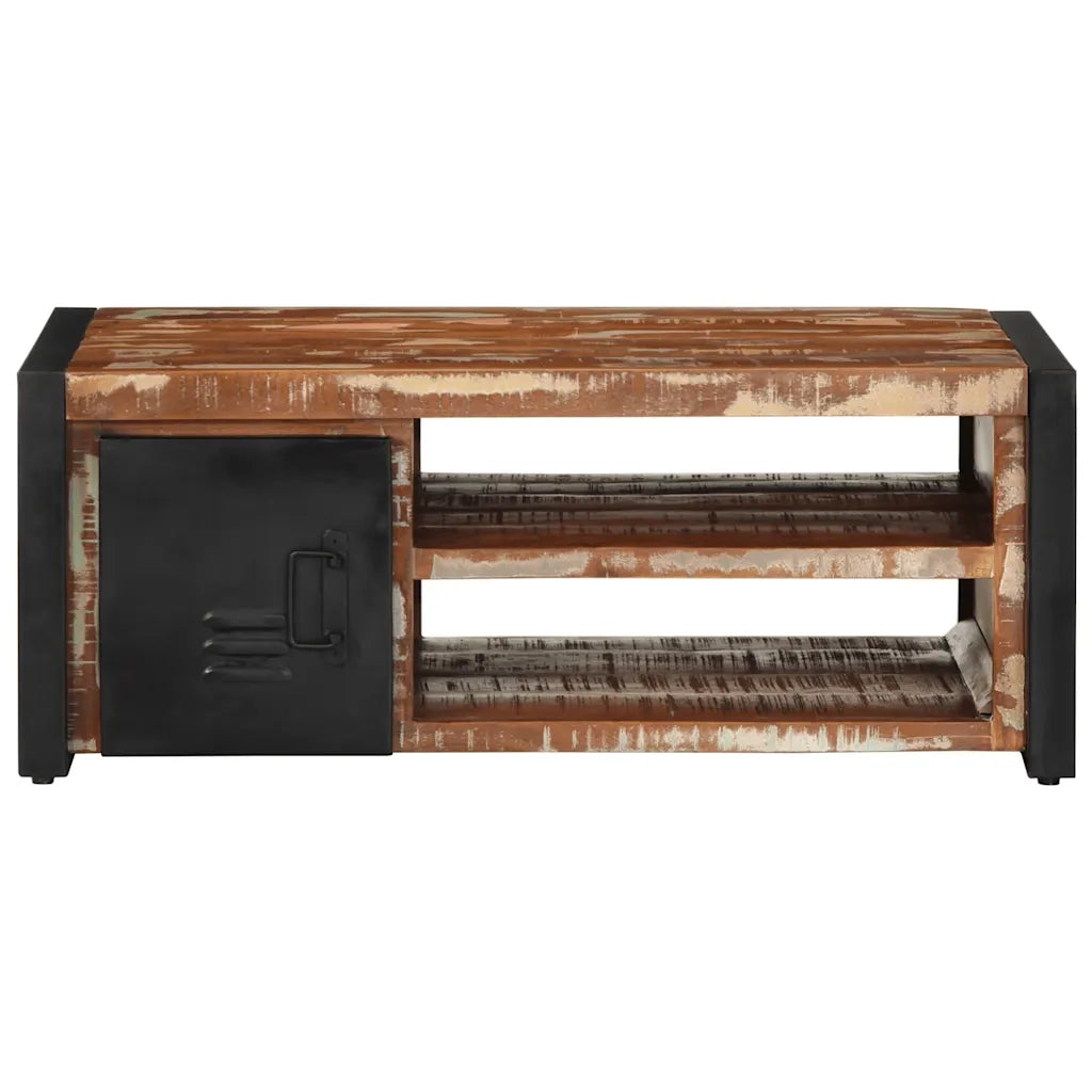 Tavolino salotto | Tavolino da caff¨¨ | Tavolino da Soggiorno Multicolore 90x50x36cm Legno Massello Recupero