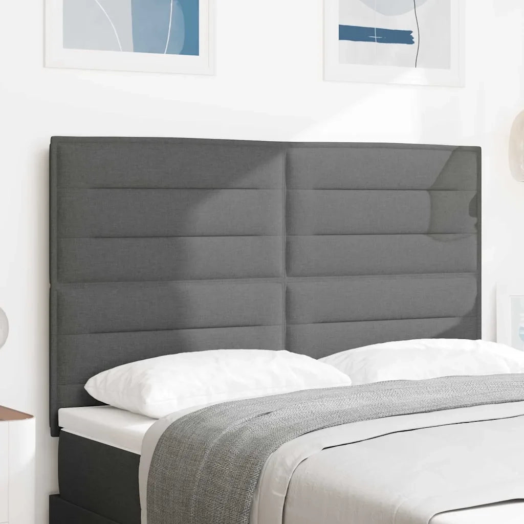 Testiera | Testata Grigio scuro 144 cm Tessuto