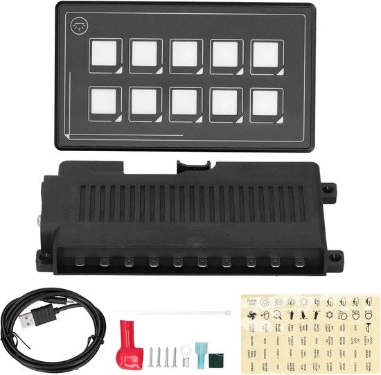 Pannello di commutazione RV con illuminazione di sfondo, Bluetooth e IP67 impermeabile per RV-barca