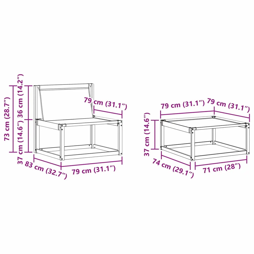 Set di divani da esterno 6 pcs Bianco e Beige 3388607