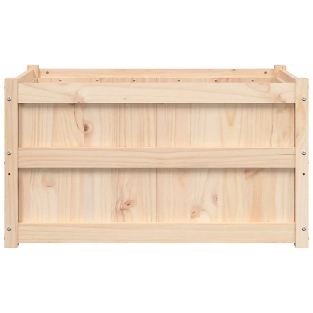 Fioriera rialzata per piante fiori patio o giardino esterno 90 x 50 x 50 cm legno di pino massiccio marrone 02_0038568