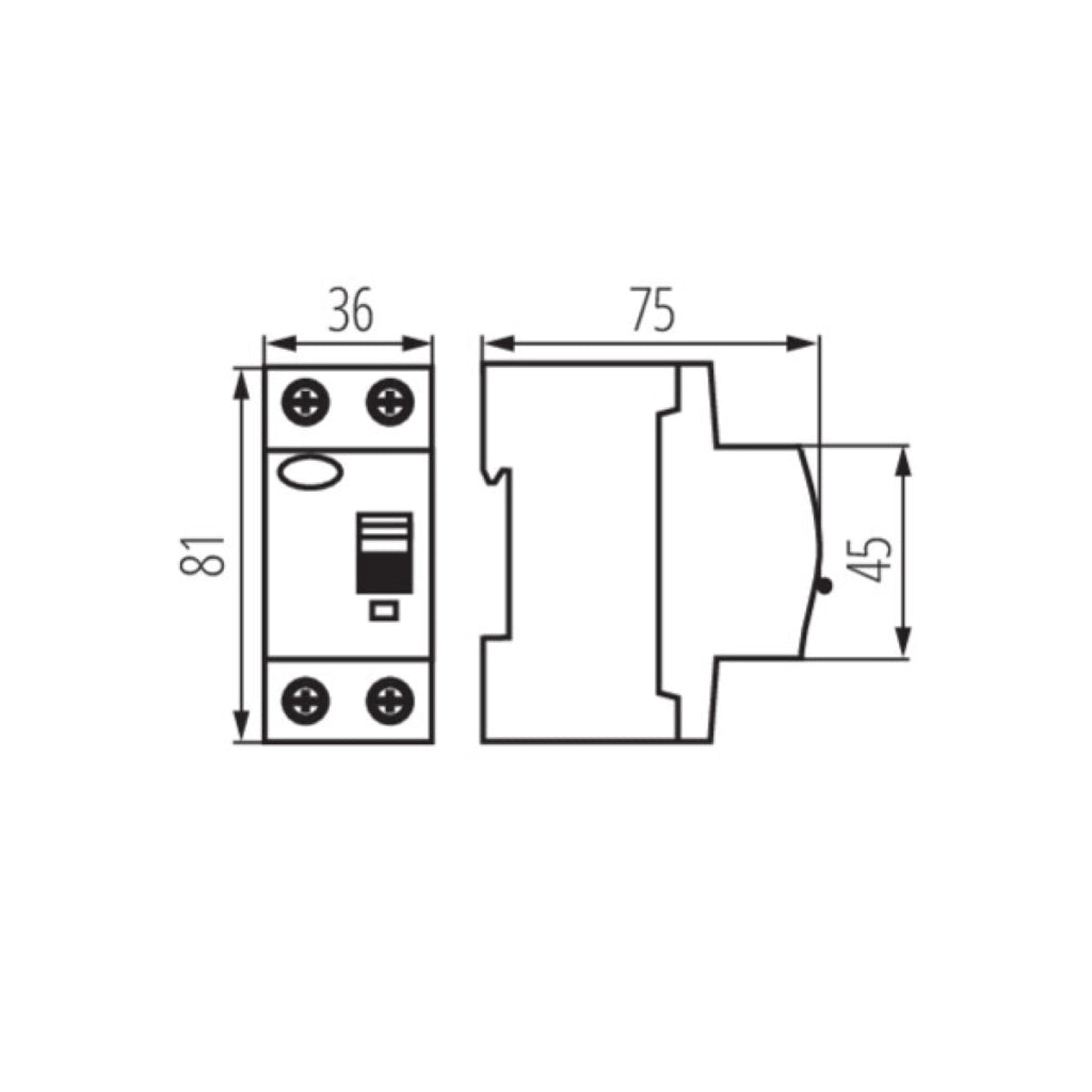 Interruttori Magnetotermici Differenziali KRD10-2 25A