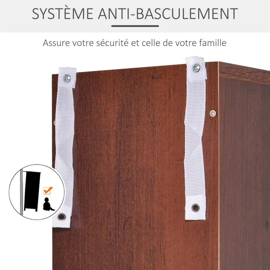 Libreria per CD e DVD ¨C zephmum ¨C marrone 21x20x175 cm