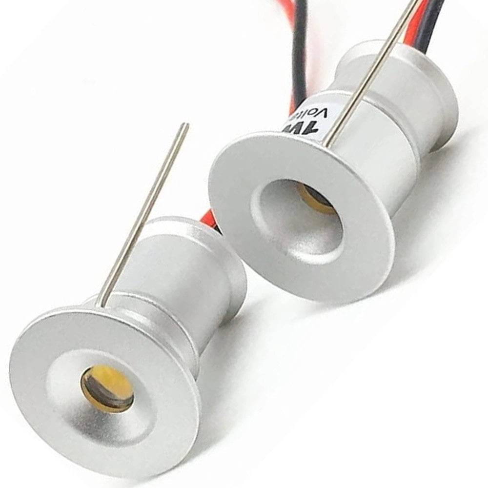 Trade Shop - 9 X Mini Faretto A Led Da Incasso 1w Cree Cob Silver Cielo Stellato Punto Luce -