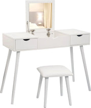 Cassettone con specchio per trucco per bambine e adulti - 100x40x75cm - Mocha