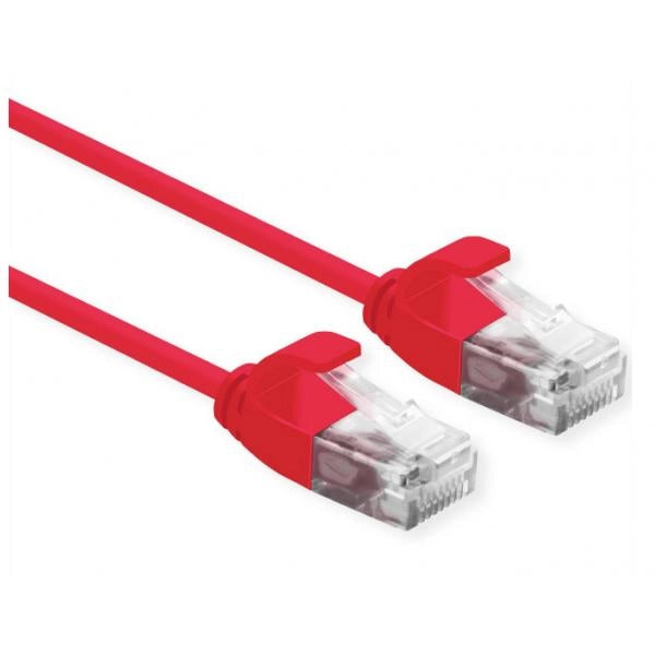 ROLINE CAVO DI RETE UTP DATA CENTER PATCH CORD CAT.6A (CLASSE EA) LSOH SLIM 2 M ROSSO