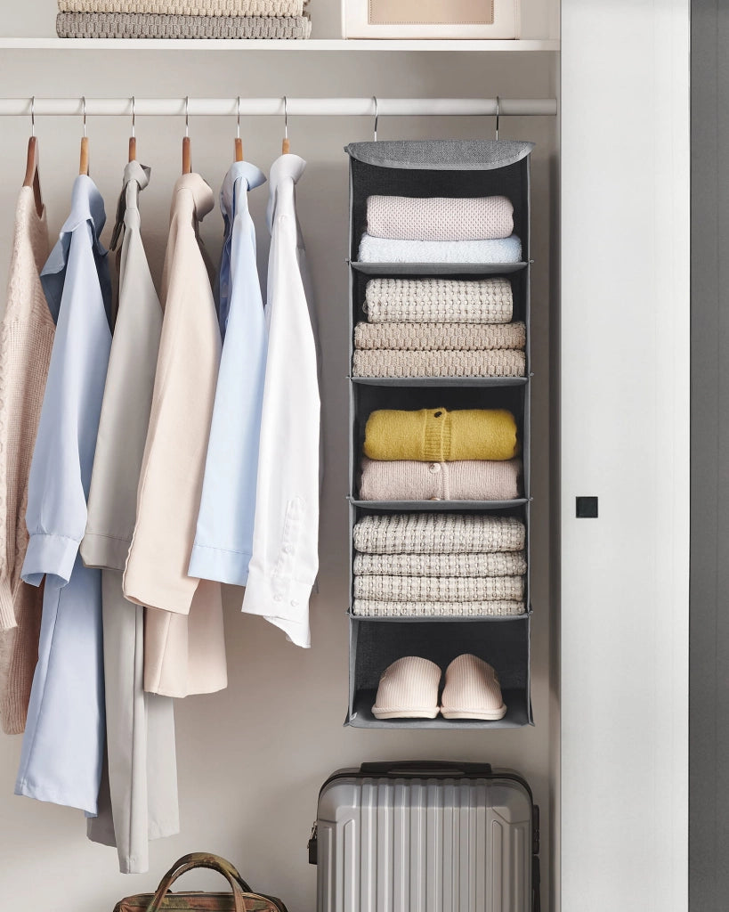 VALORA Organizer multifunzionale per guardaroba sospeso, grigio RYCH06G