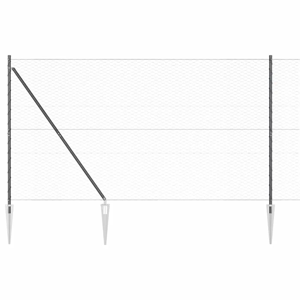 Palo della recinzione Grigio 50 x 1,5 m (maglia 36 mm)