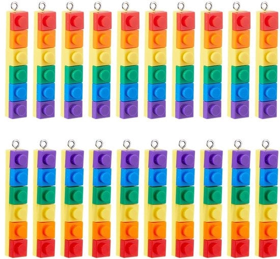 Set di 20 Blocchi di Costruzione in Colori Arcobaleno