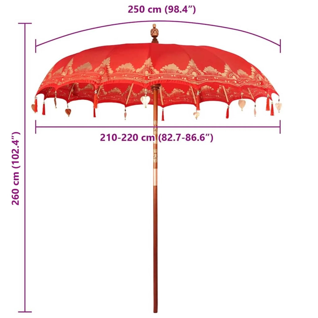 Parasol Balinese Rosso 215 x 215 x 260 cm 42006459