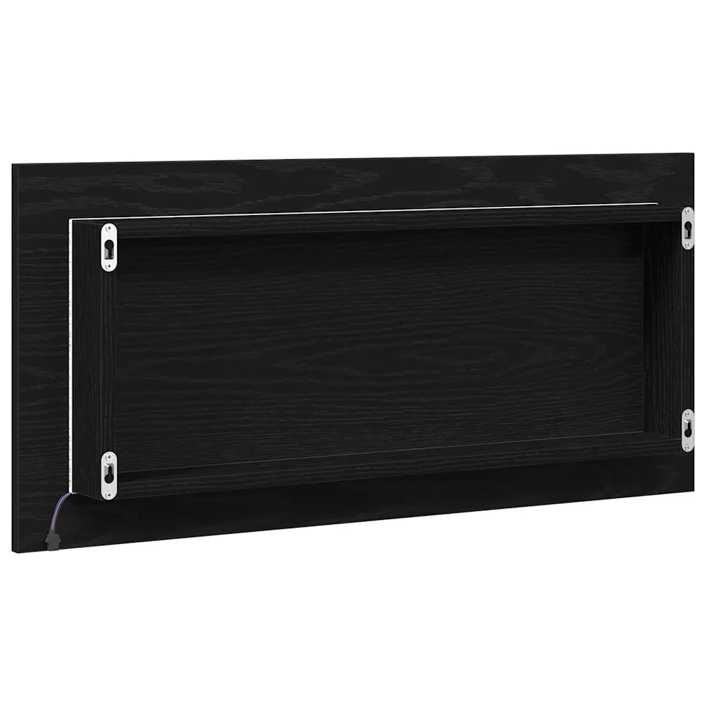 Specchio Rovere nero 80 x 37 cm Vetro e Legno Ingegnerizzato 863308