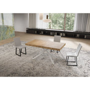 Tavolo allungabile 160/264x90 cm Niket telaio Bianche - Noce
