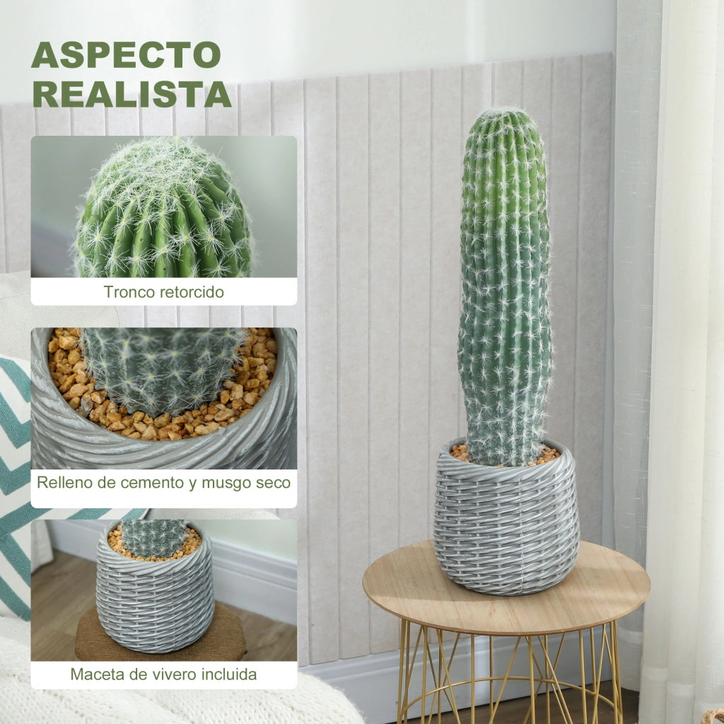 Pianta Artificiale Cactus ¨C Minimal ¨C Verde 66 cm