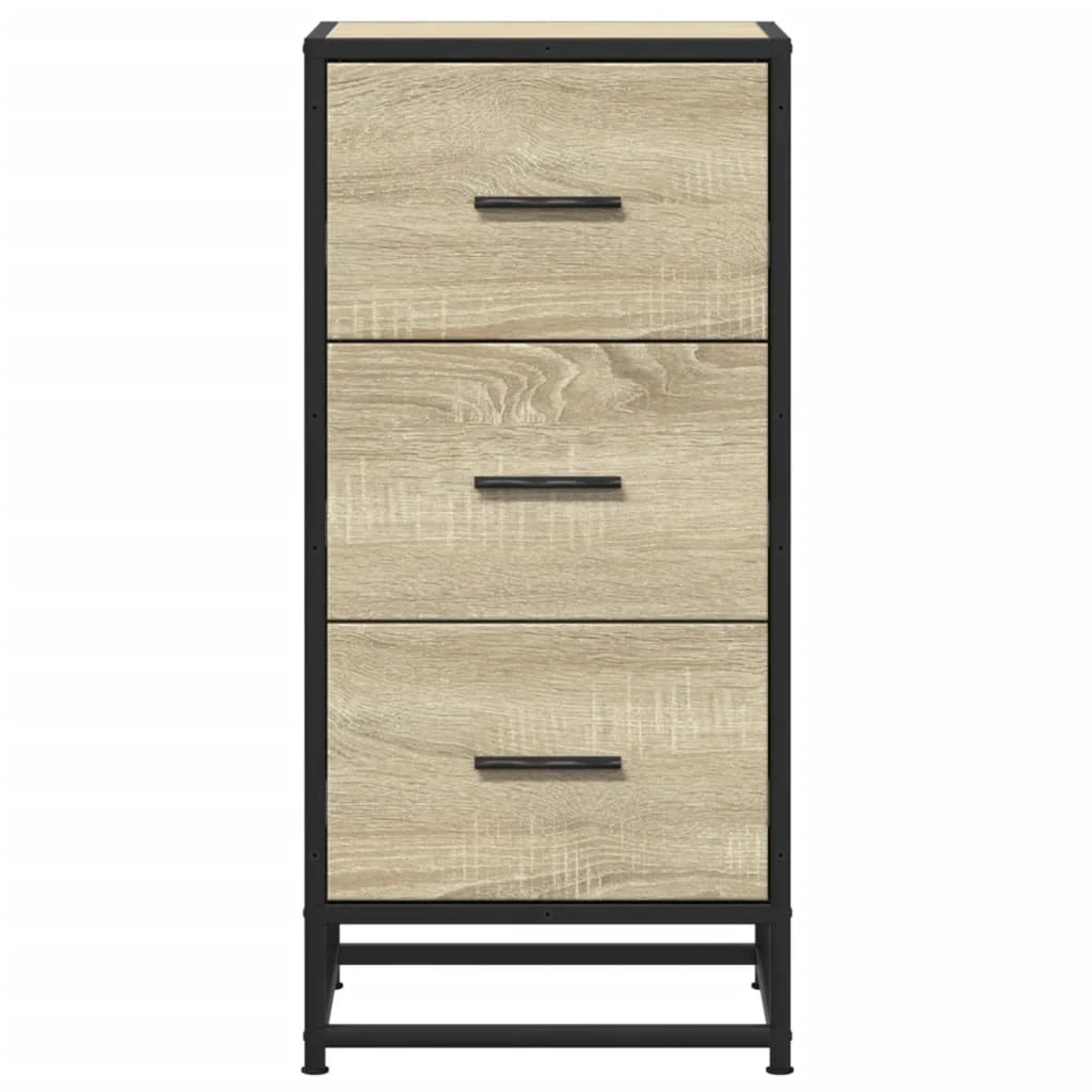 Credenza buffet cassettiera mobile contenitore organizer cucina soggiorno soggiorno Sonoma 35,5 x 35 x 76 cm derivati del legno e metallo marrone 02_0031556