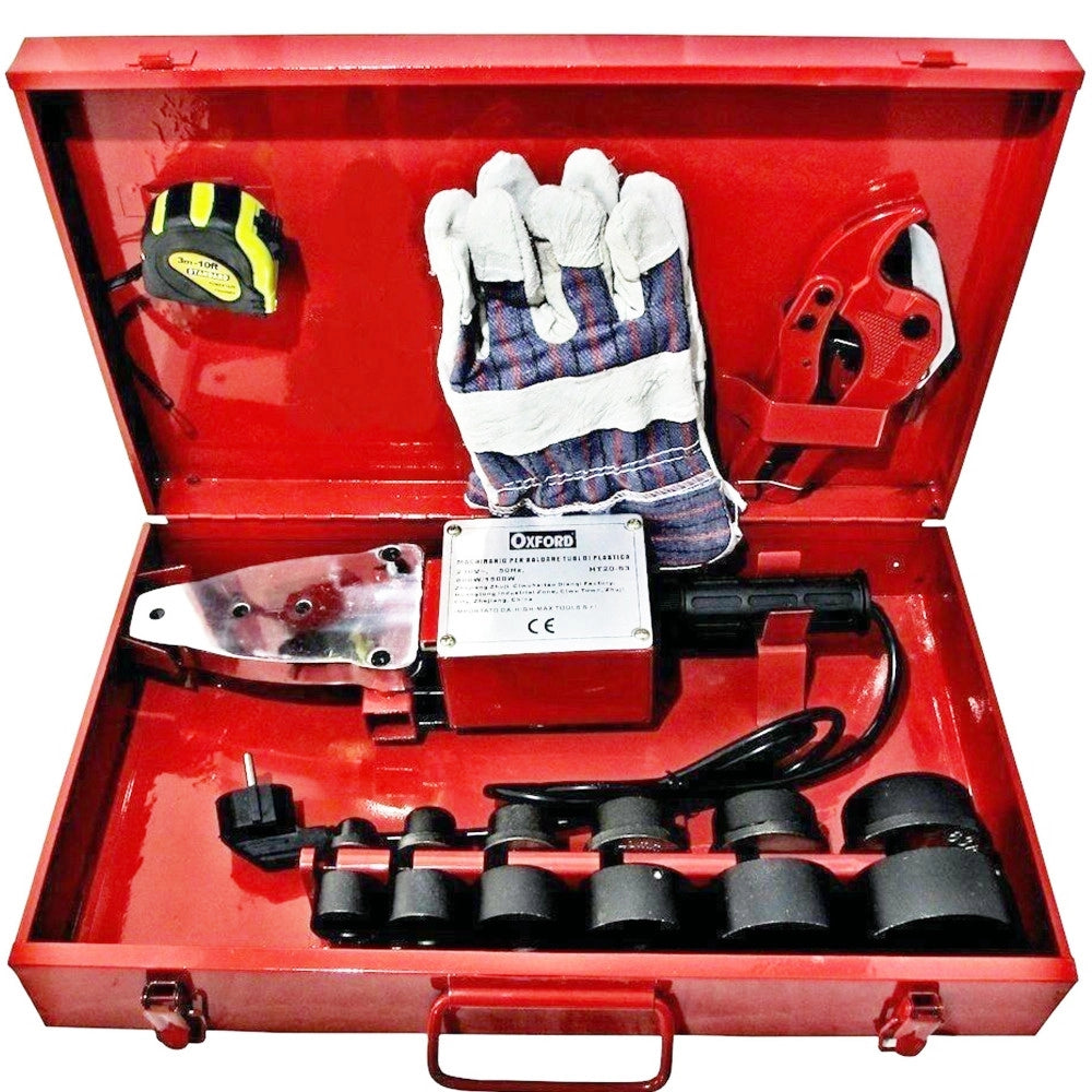 Trade Shop - Polifusore Saldatore Con 6 Matrici Per Saldatura Tubi Plastica Pvc E Accessori -