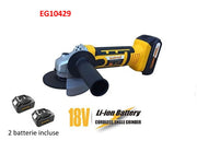 Smerigliatrice Flex Frullino 18 Volt Litio 2 Batterie 2,0Ah