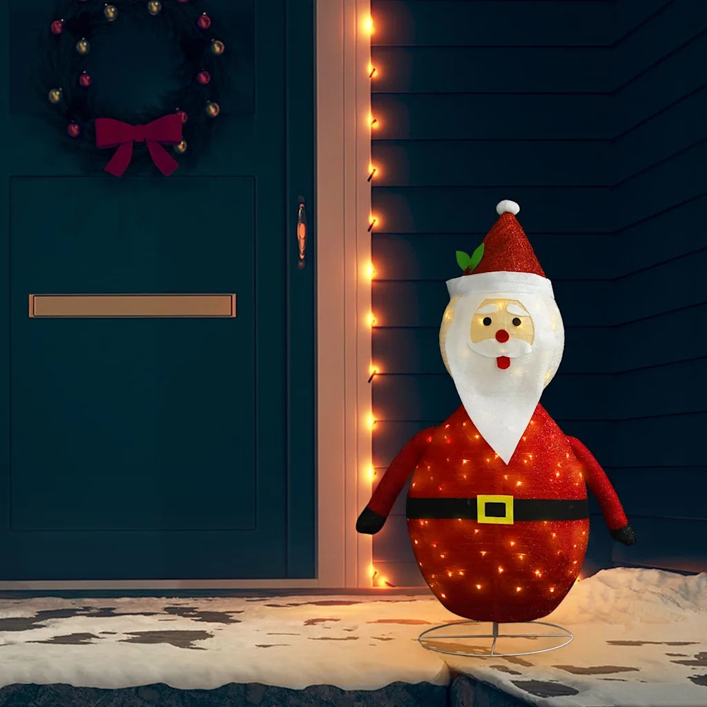Figura Decorativa Babbo Natale con LED Tessuto Lusso 120 cm CFW5895967