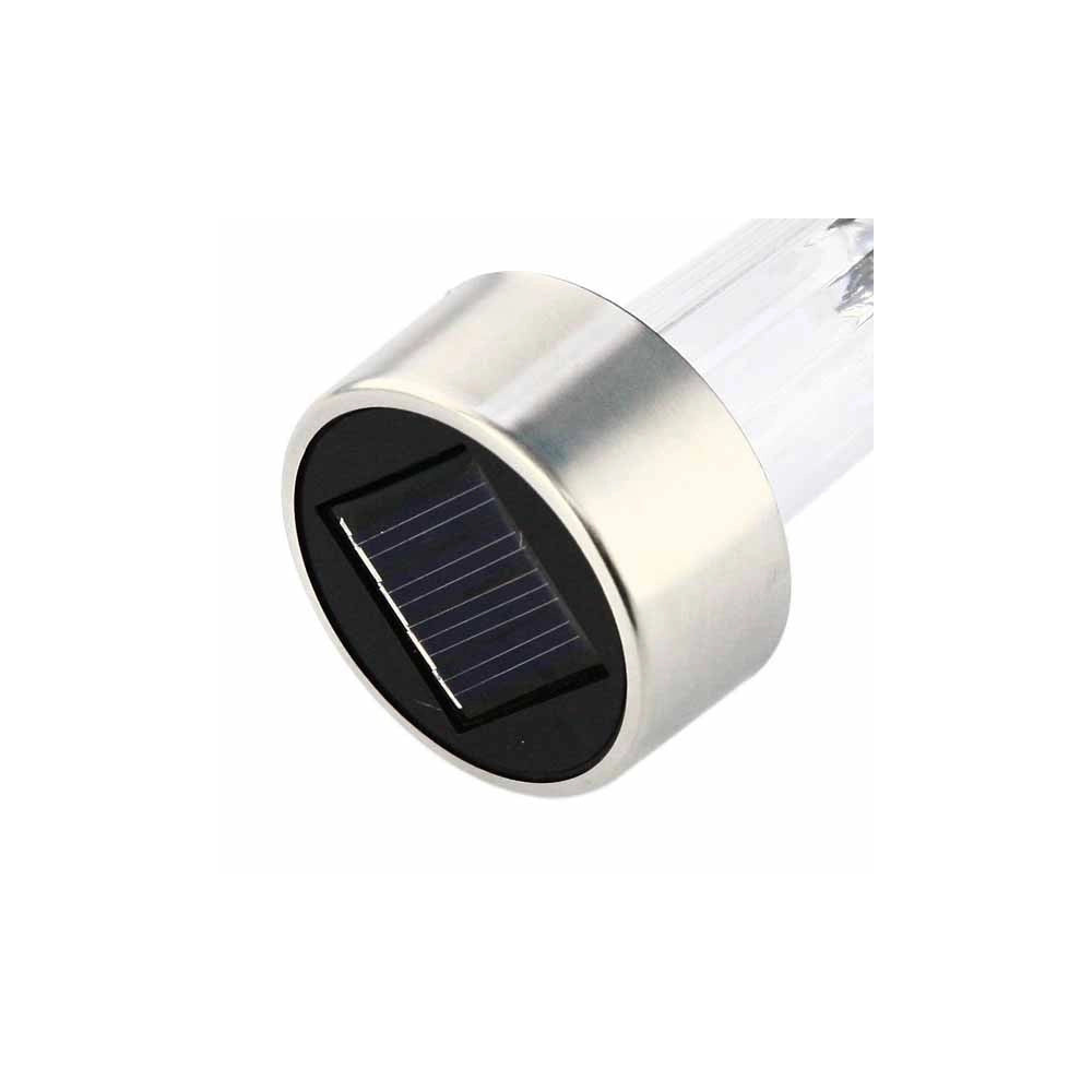 Trade Shop - 8 Lampade Da Giardino Ricarica Solare Paletti Solari Tecnologia Led Luce Bianca -