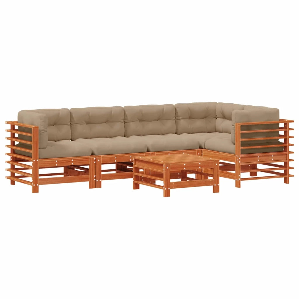 Set Lounge da Giardino 6 pcs Marrone Cerato 3418096